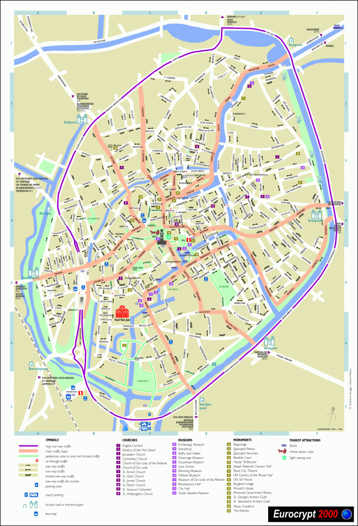 Brugge Map - Detailed City And Metro Maps Of Brugge For Download - Printable Street Map Of Bruges