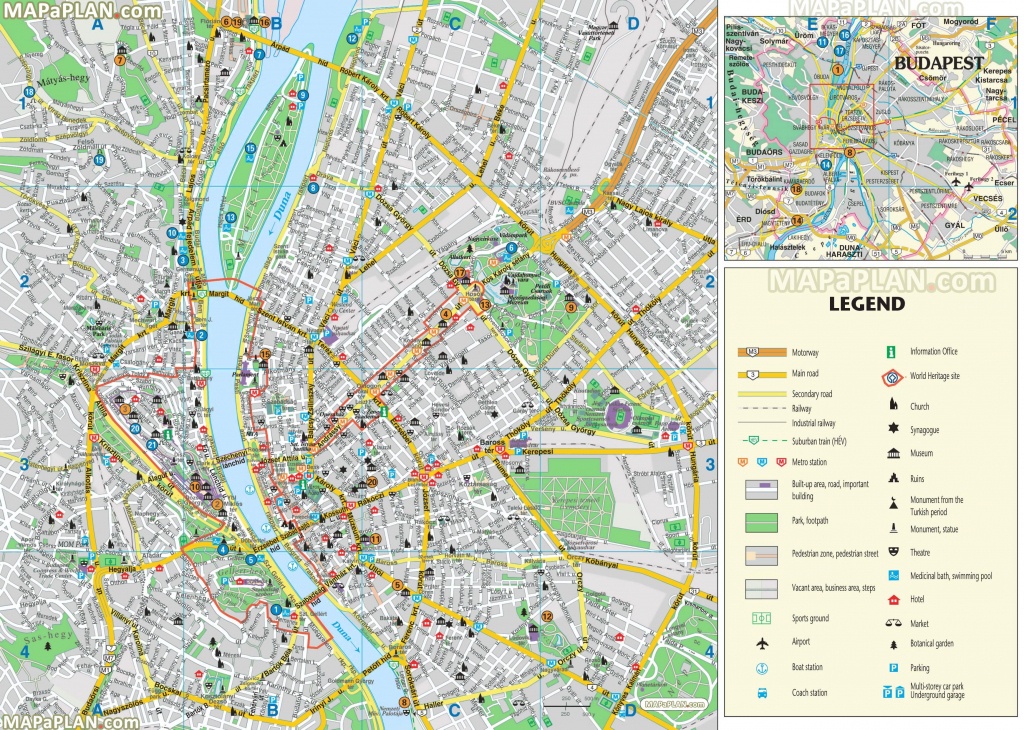 Budapest Maps - Top Tourist Attractions - Free, Printable City - Free Printable City Maps