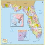 Buy Florida Zip Code With Counties Map   Florida Zip Code Map