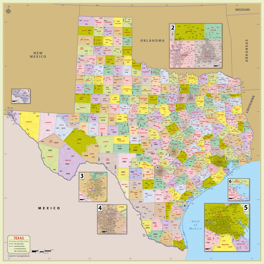 West Texas County Map With Cities