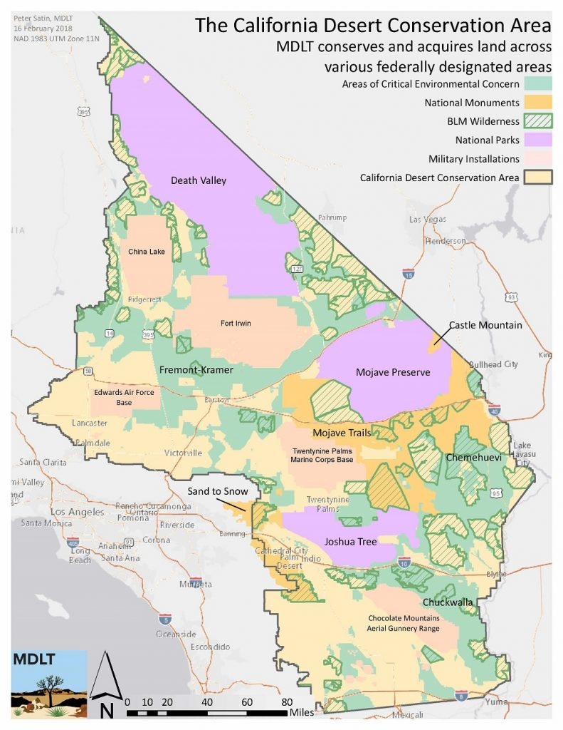 Ca Desert Conservation Area Map - Mdlt - Where Is Palm Desert California Map