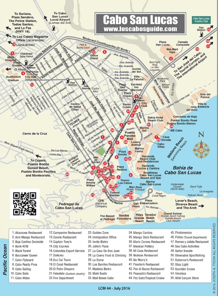 Cabo San Lucas Map - Los Cabos Guide - Printable Map Of San Jose