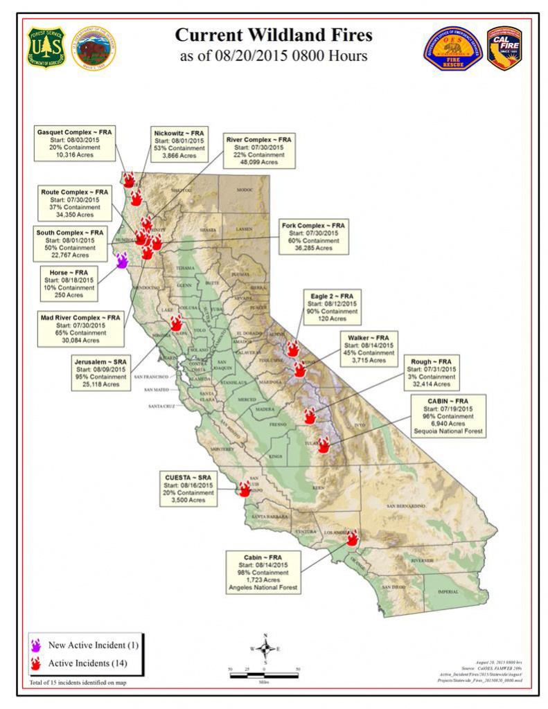 Calfire Map Of Current Wildland Fire Activity | A Blog For The - Map Of Current Forest Fires In California