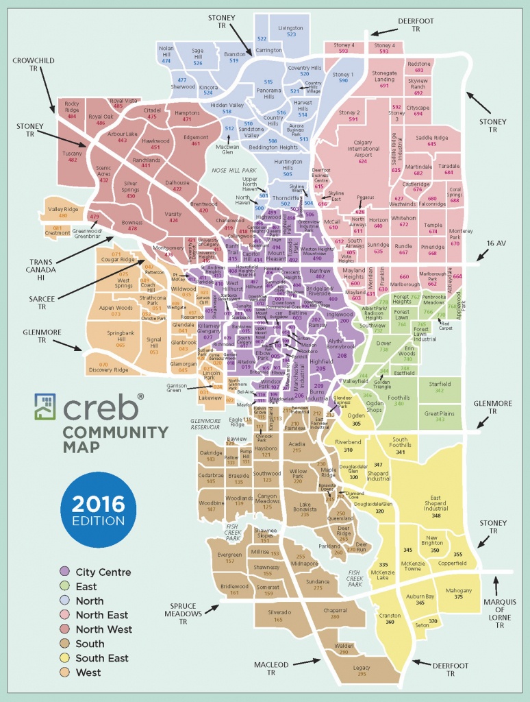 Calgary Communities Map - Printable Map Of Calgary