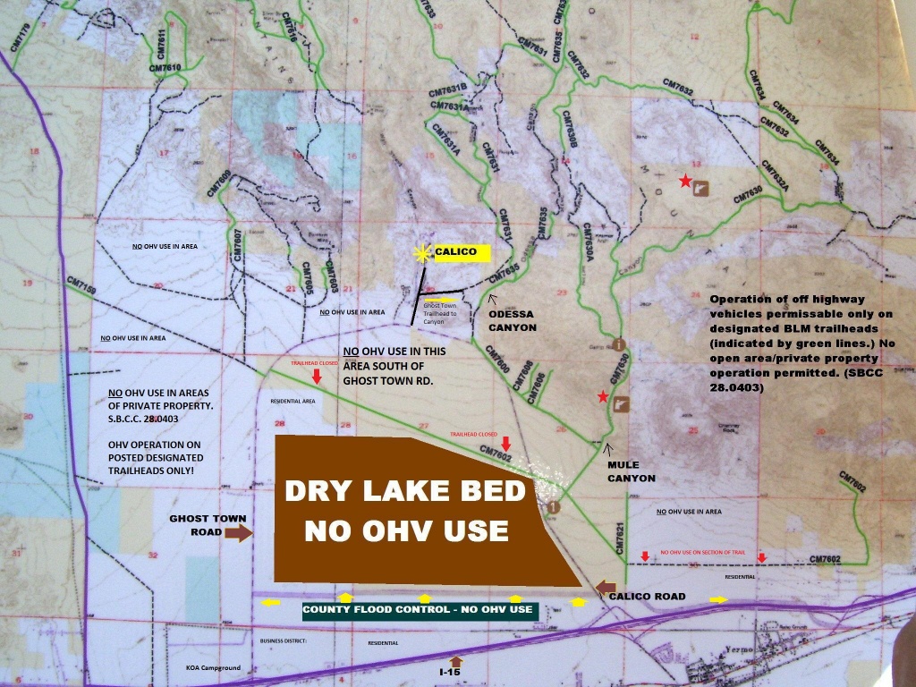 Calico Ohv Information - California Ohv Map