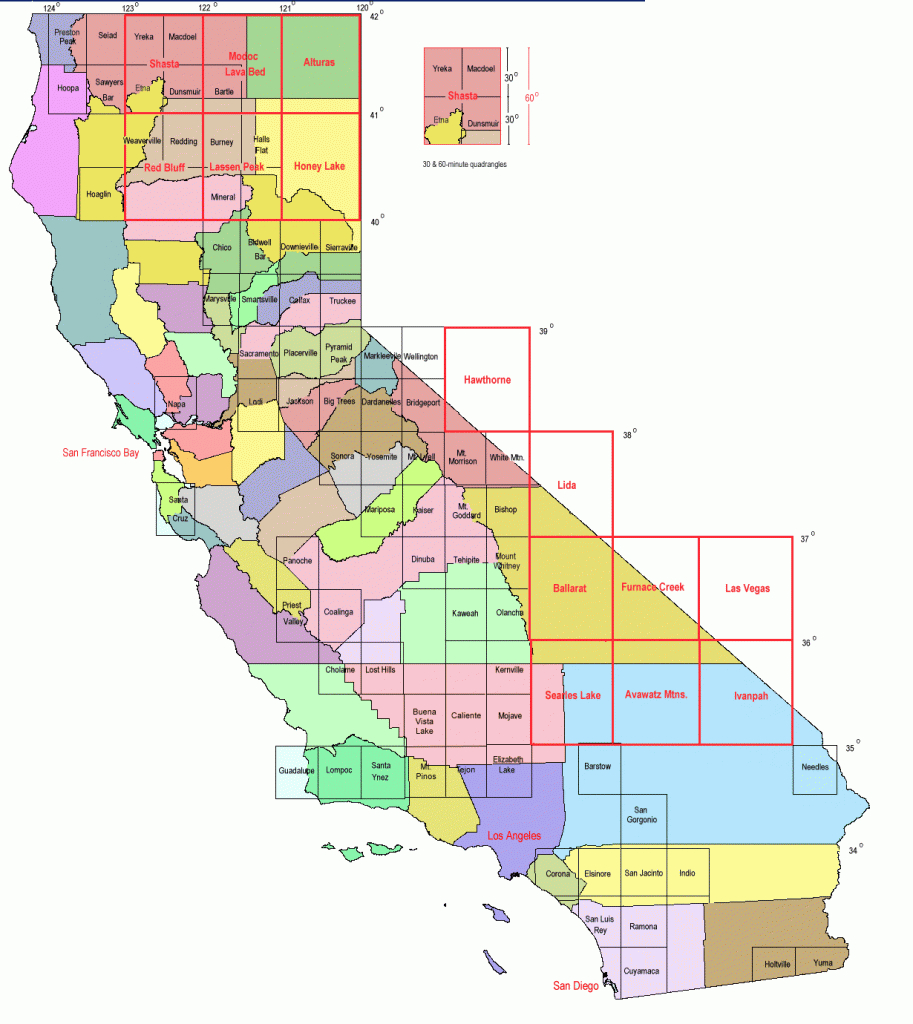 California 30- And 60-Minute, Historic Usgs Topographic Maps-Earth - Usgs Maps California
