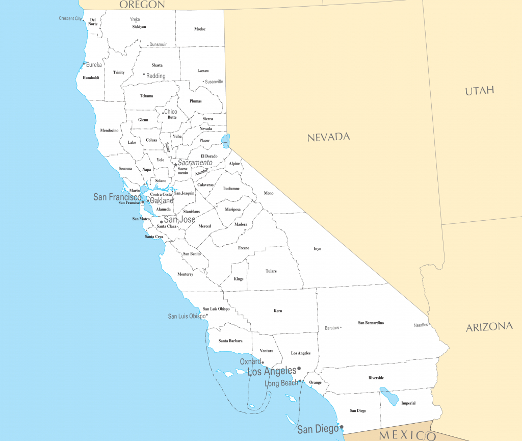 California Cities And Towns • Mapsof - California Map And Cities