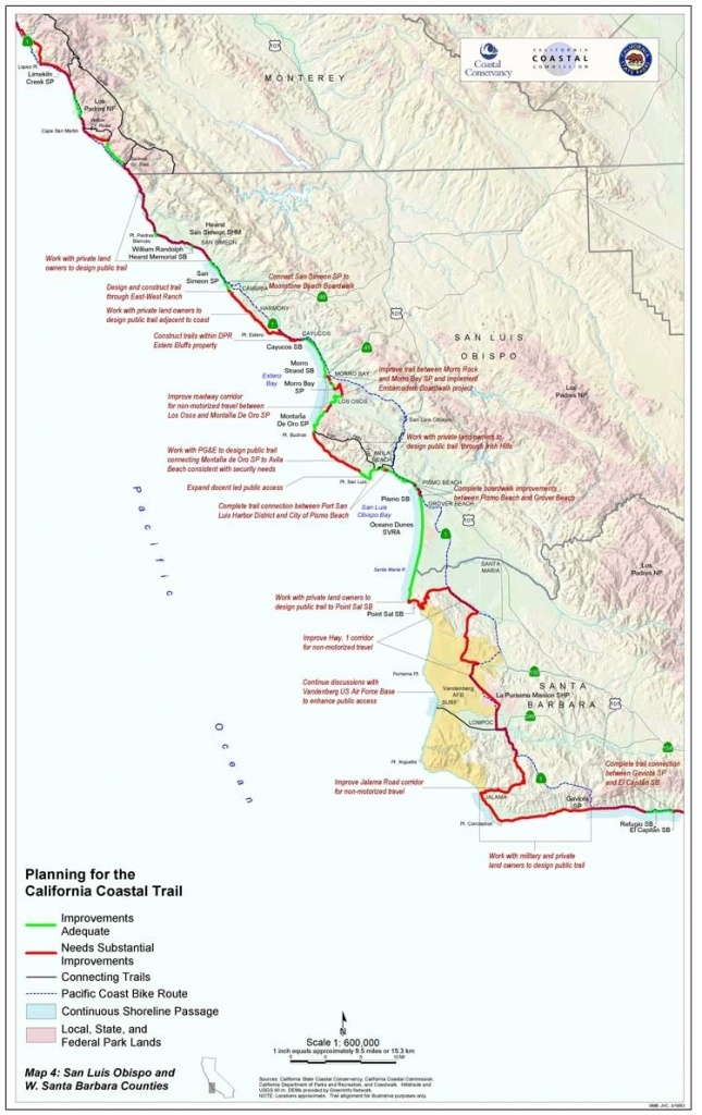 California Coast Bike Route Map – Map Of Usa District - California Coast Bike Route Map
