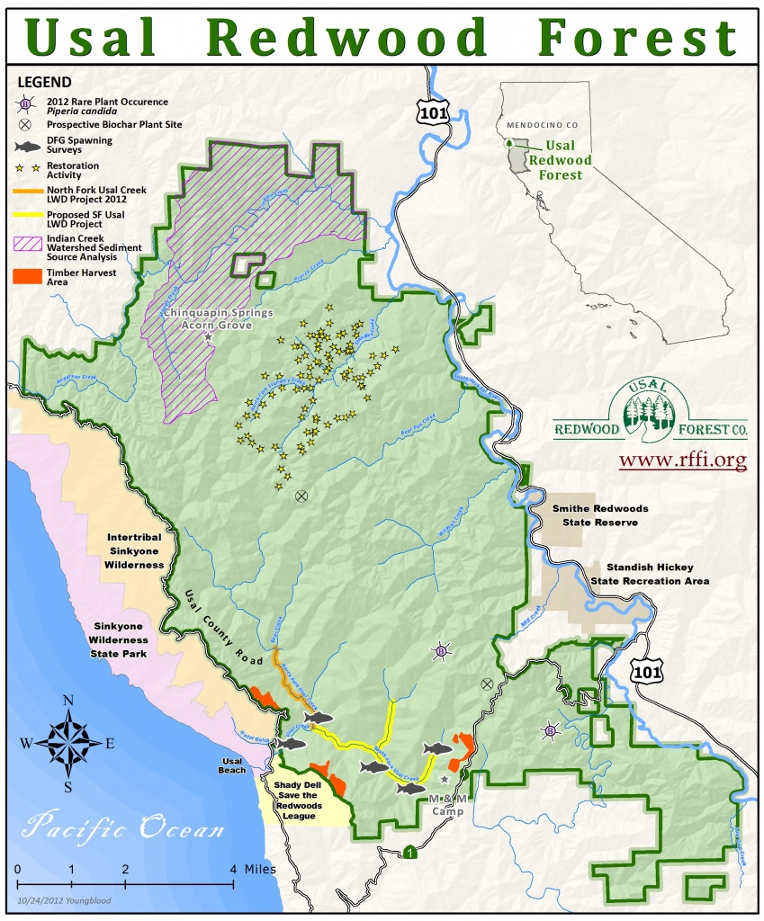 California Coastal Redwood Parks With Redwoods Map - Touran - Redwoods Northern California Map
