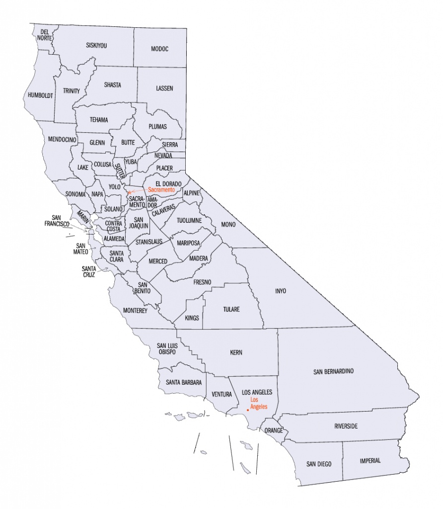 California Counties Map - California Zone Map