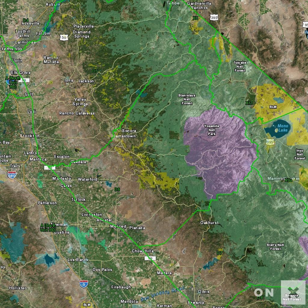 California D6 Deer Hunting Zone - Map &amp;amp; Information - California D8 Hunting Zone Map