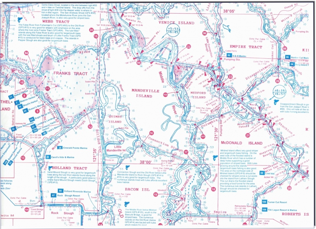 California Delta Maps-Fish N Map - Rio Vista Ca • Mappery - California Delta Bass Fishing Map