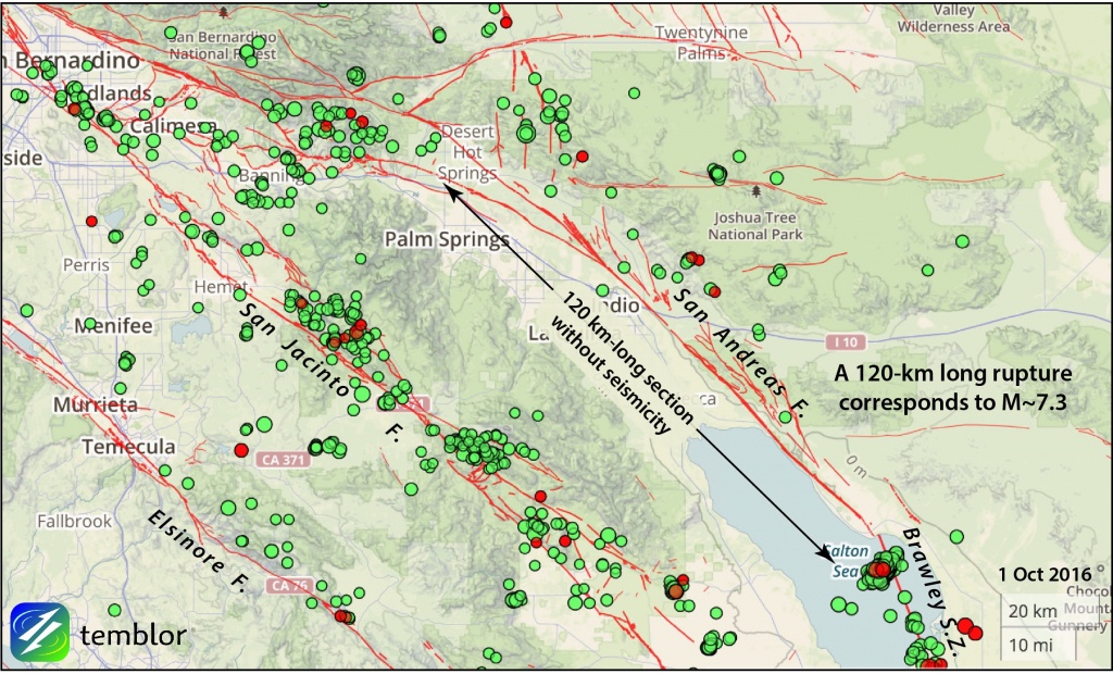 California Earthquake Advisory Ends Without Further Rumbling - Map Of The San Andreas Fault In Southern California