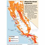 California Fire Threat Map Not Quite Done But Close, Regulators Say   Southern California Fire Map