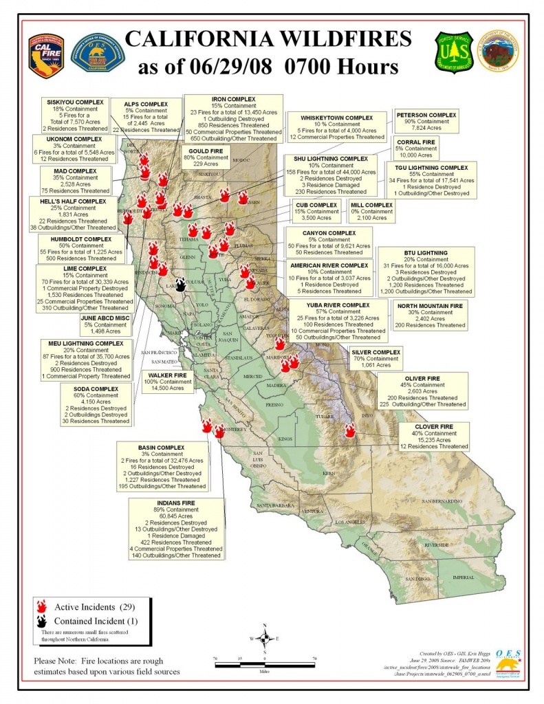 California Fires Map From Cal Fire &amp;amp; Oes June 29 | Firefighter Blog - California Fire Map Right Now