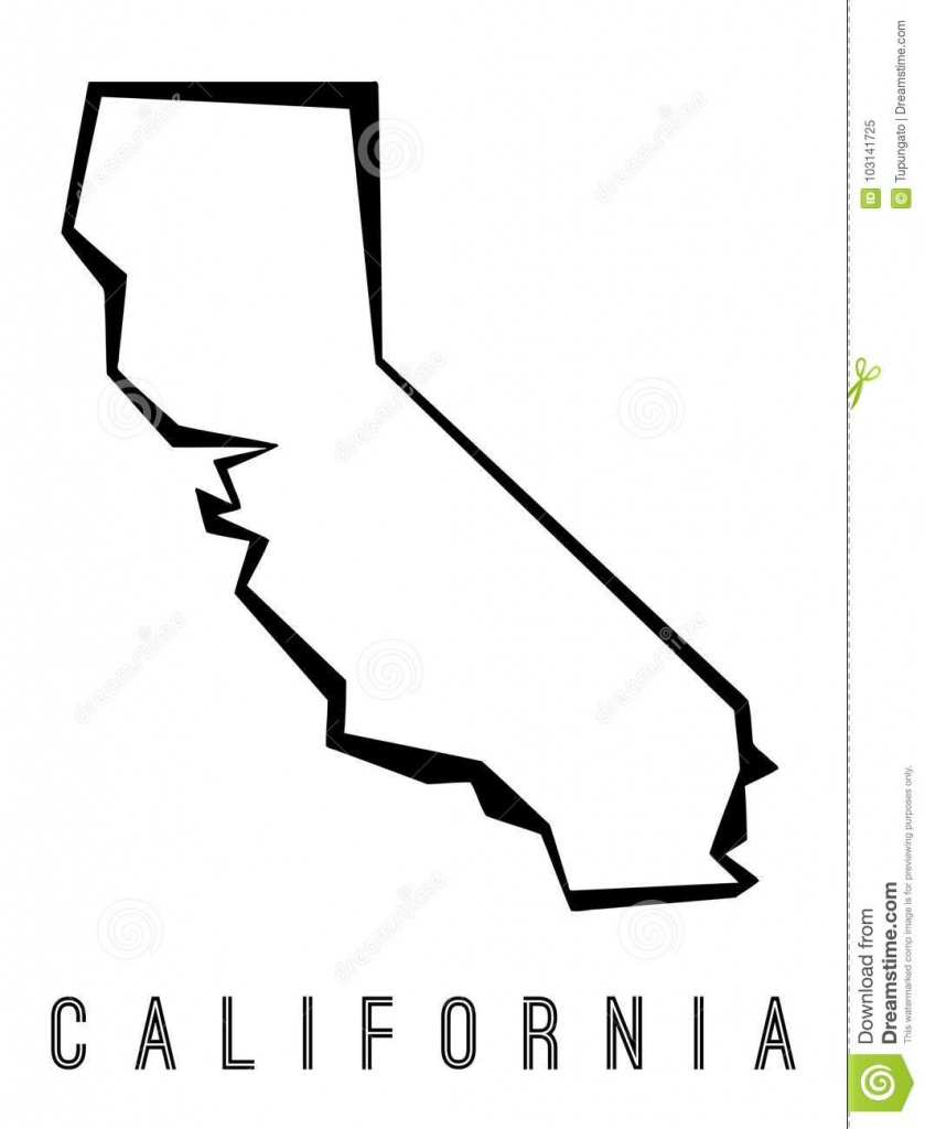 California Geometric Map Stock Vector. Illustration Of Simple - Simple Map Of California