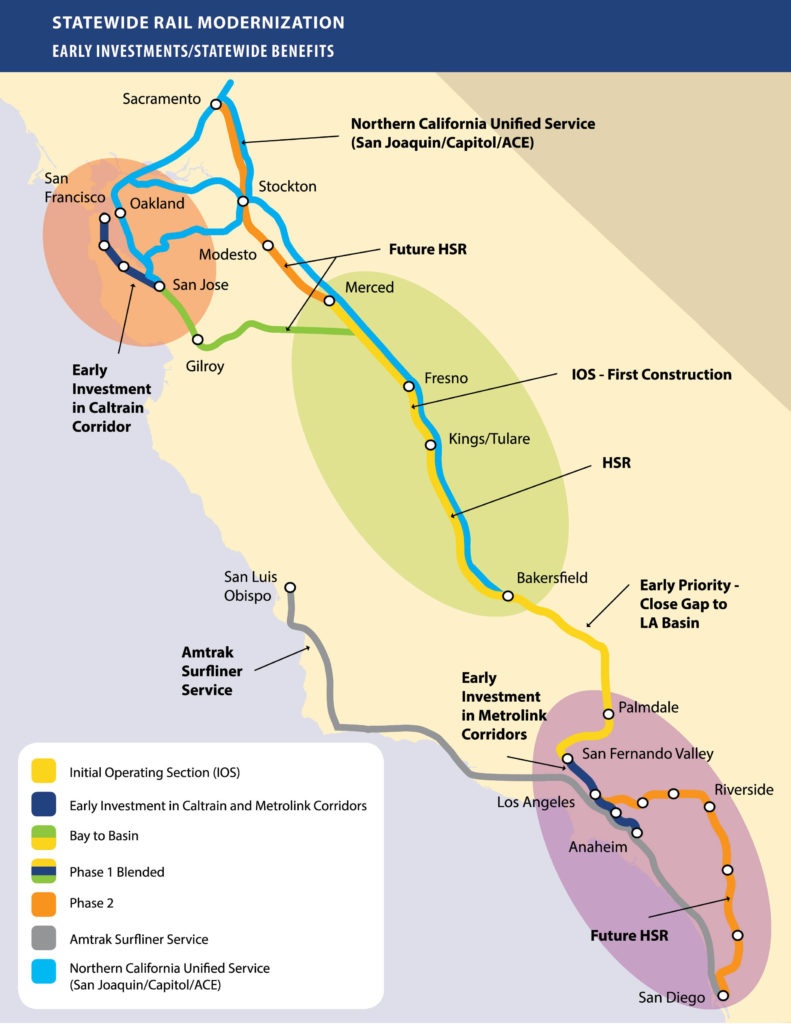 California Governor Newsome Wants To Complete High-Speed Rail From - California Bullet Train Map