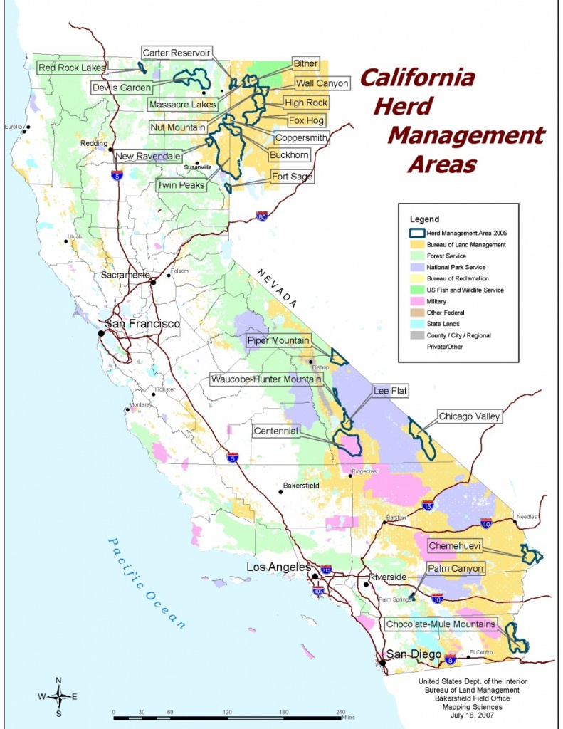 California - Herd Management Areas | Bureau Of Land Management - Wild Hogs California Map