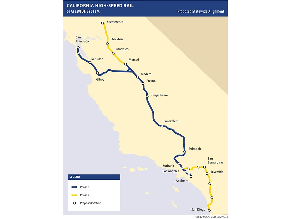 California High Speed Rail Plan Scaled Back - Railway Gazette - California High Speed Rail Progress Map