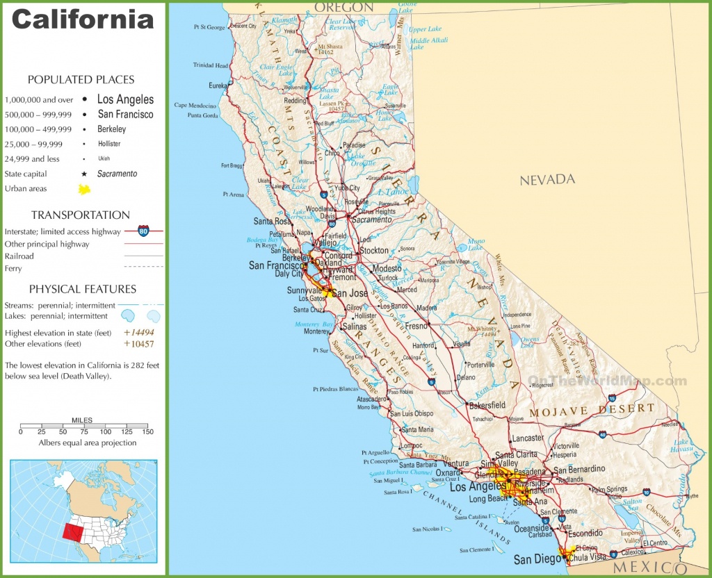 California Highway Map - California Interstate Highway Map