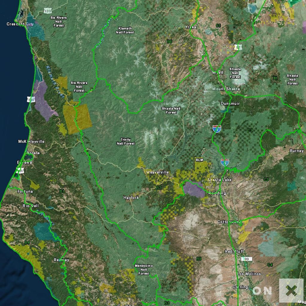 California Hunt Zone B2 Deer - B Zone California Map