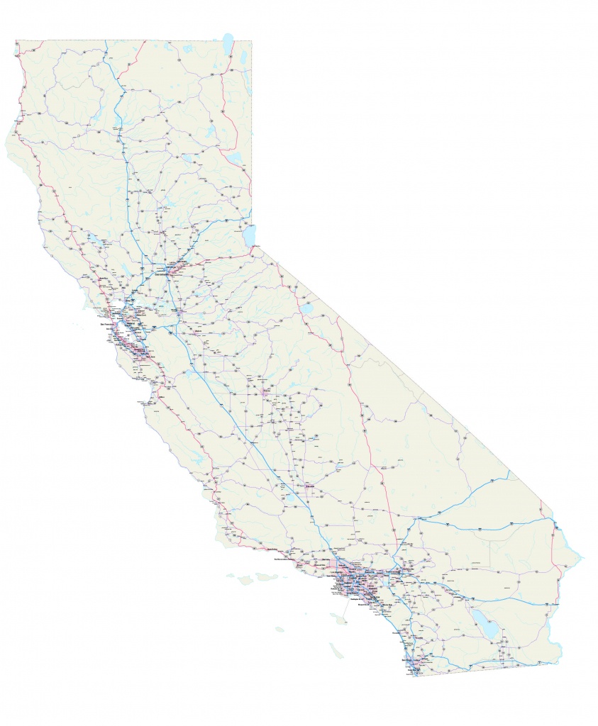 California Map - Free Printable California Road Maps - Ca Map - California Road Map Free