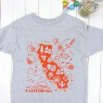 California Map Kids T Shirt Screen Print Funny Youth Tee | Etsy   California Map T Shirt
