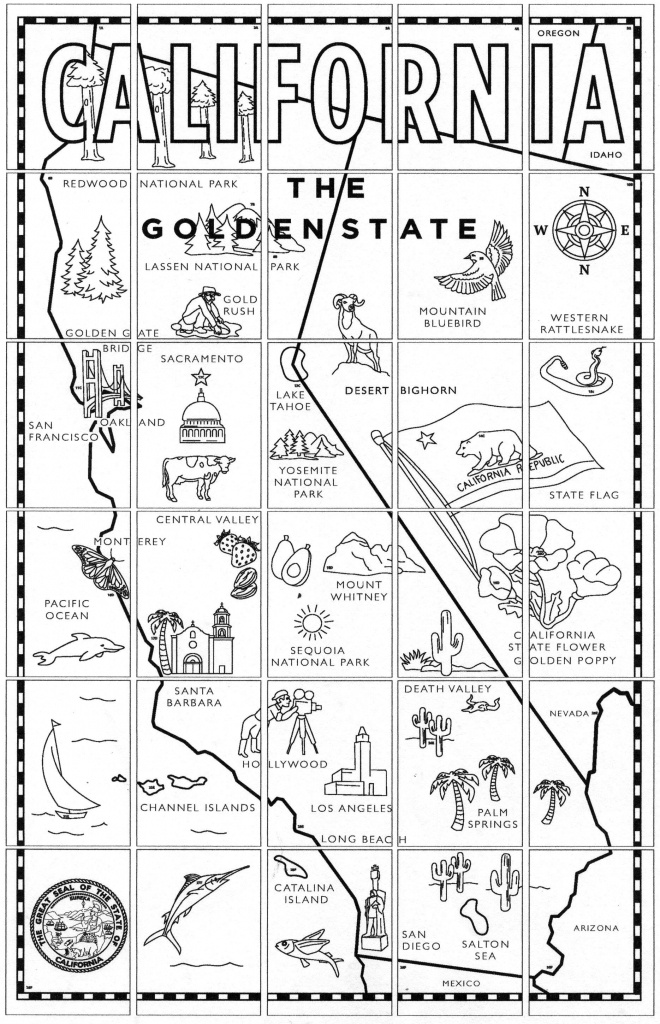 California Map Mural | *4Th Grade California | California Map, 4Th - California Regions Map Printable
