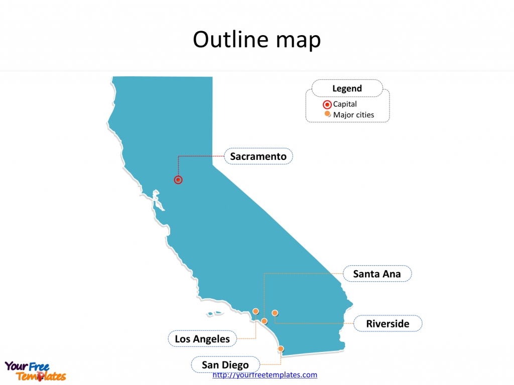 California Map Powerpoint Templates - Free Powerpoint Templates - Santa Ana California Map