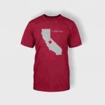 California Map T Shirt (Red)   Majestic Suite   California Map Shirt