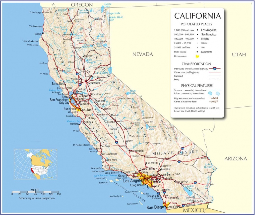 California Map,california State Map,california Road Map, Map Of - Map Of Hwy 1 California Coast