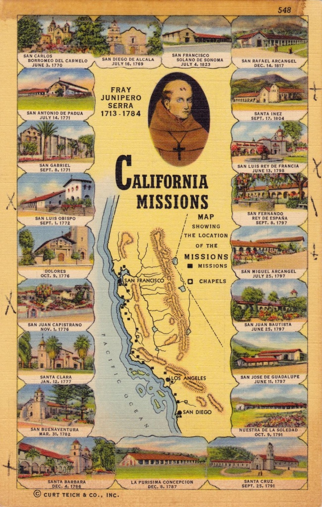 California Missions: We Studied These In California History In - California Missions Map For Kids
