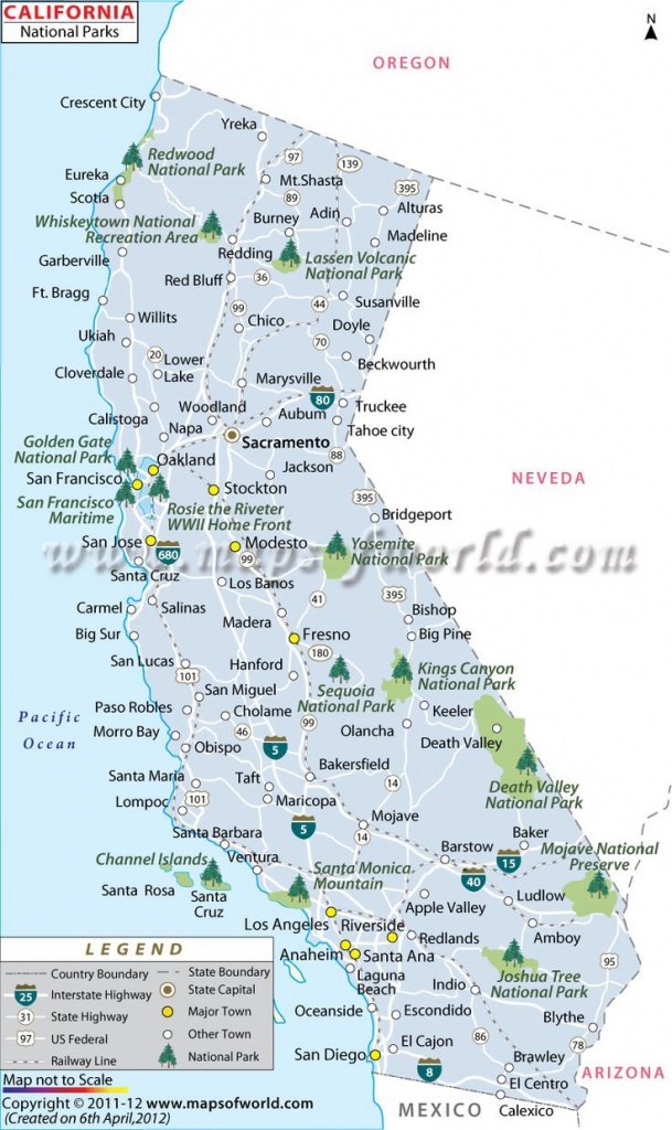 California National Parks Map | Travel In 2019 | California National - Sequoia Park California Map