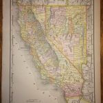 California & Nevada Or Alaska Large Map 1888 Rand Mcnally | Etsy   Rand Mcnally California Map