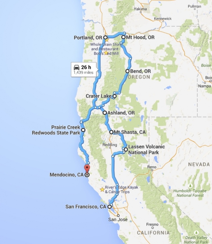 California Oregon Road Trip Pl California Road Map California Road - Road Map Oregon California