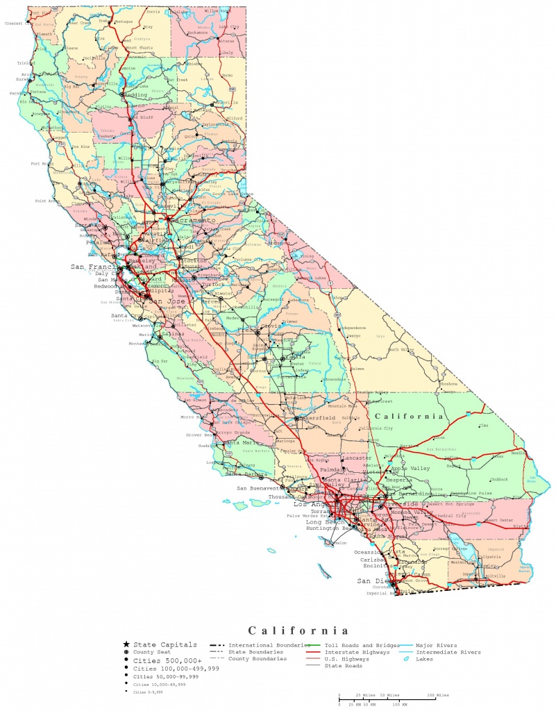 California Printable Map - California Map Print