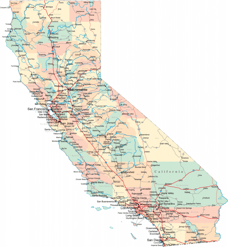 California Road Map 1 • Mapsof - California Street Map