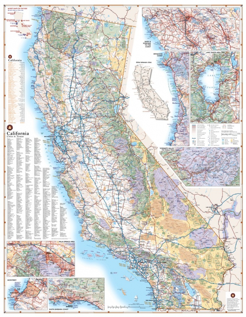 California Road Map - Benchmark Maps - Avenza Maps - California Road Atlas Map