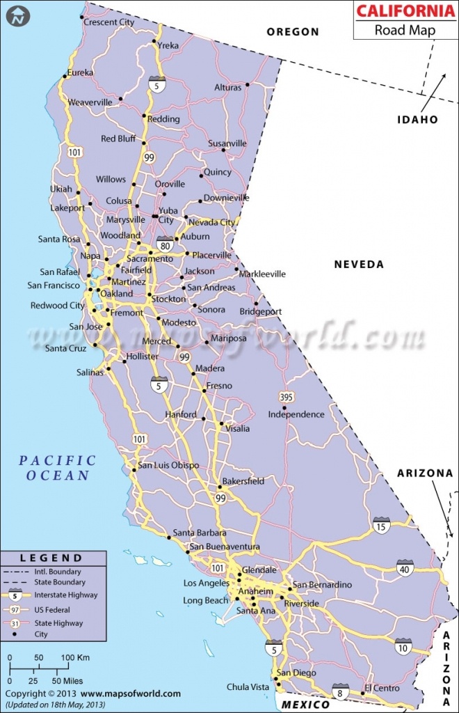 California Road Map, California Highway Map Inside Map Of Northern - Mapquest California Map