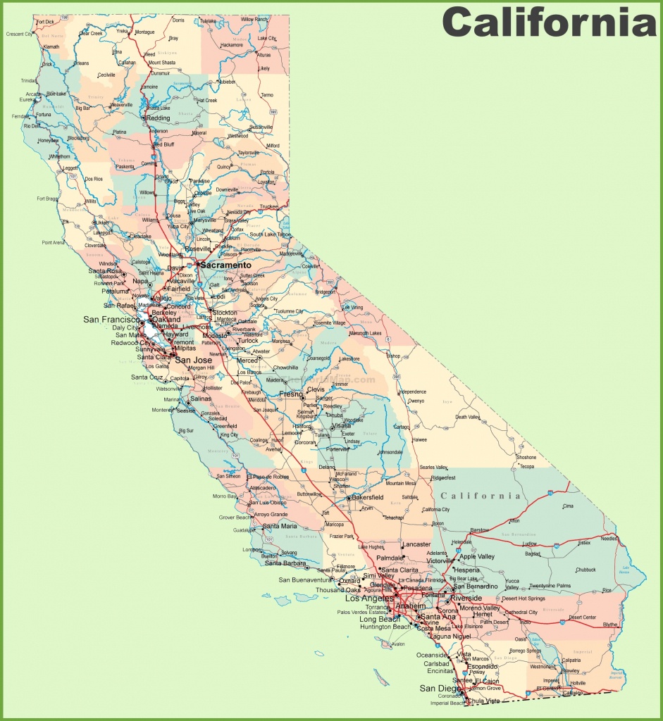 California Road Map - California Highway Map