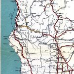 California Road Signs And Sights Gallery: Section Of 1936 Official   Northwest California Map