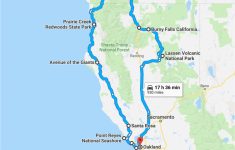 Northern California Road Trip Map