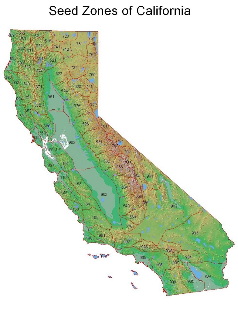 California Seed Zone Map - California Zone Map