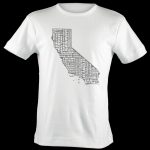 California Shirt Map Art | California Typography Map T Shirt   California Map T Shirt