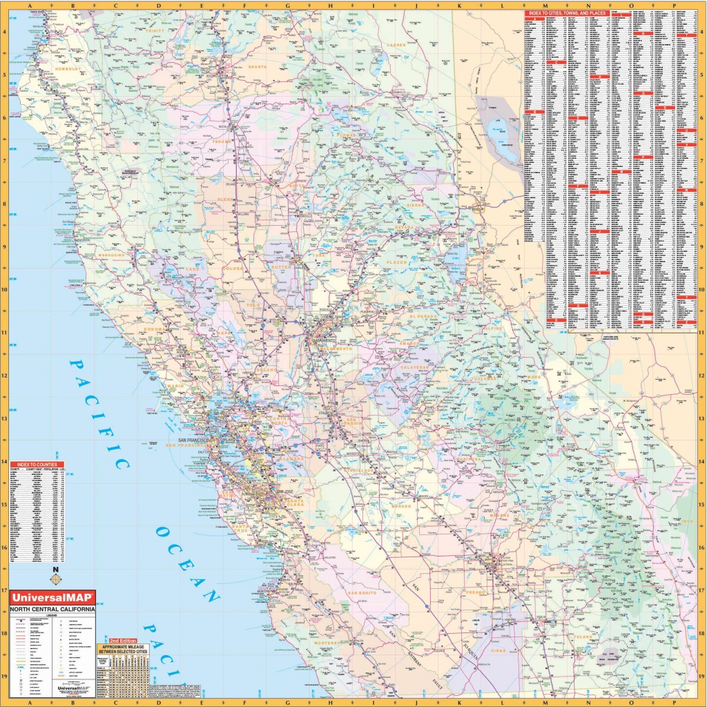 California State North Central Wall Map – Kappa Map Group - Northern California Wall Map
