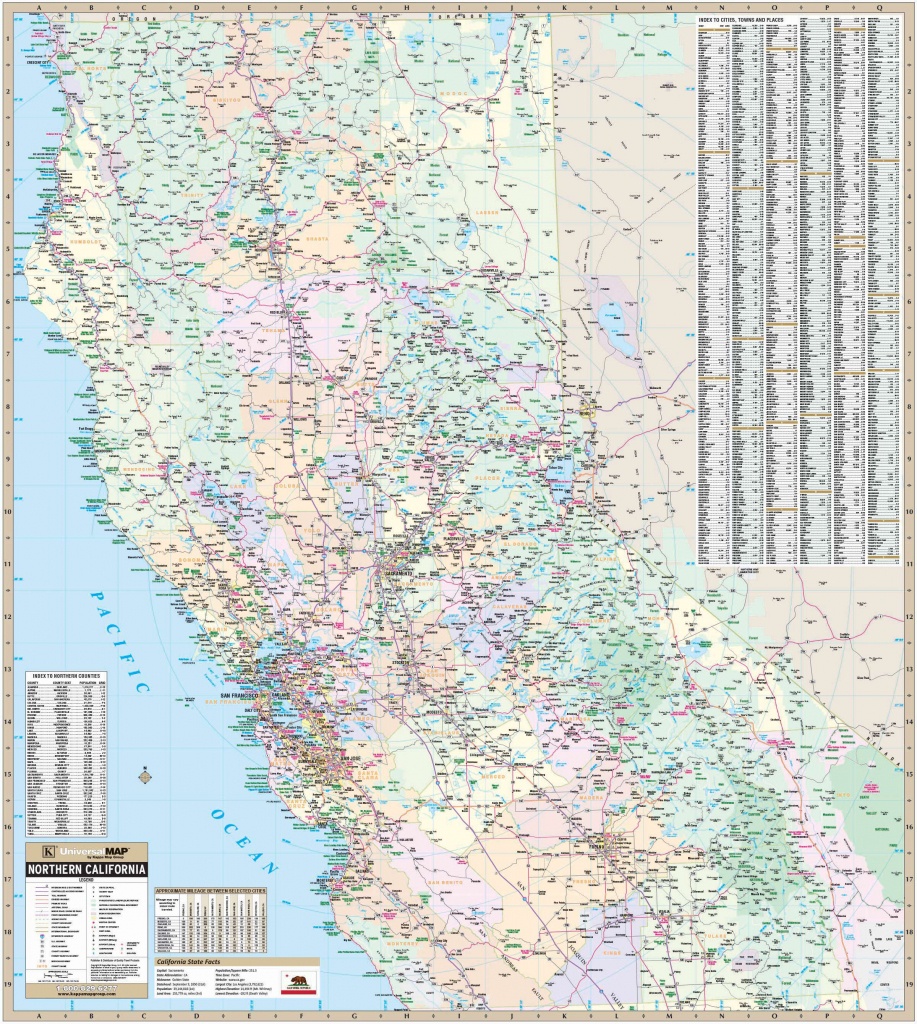 California State North Wall Map – Kappa Map Group - California Wall Map