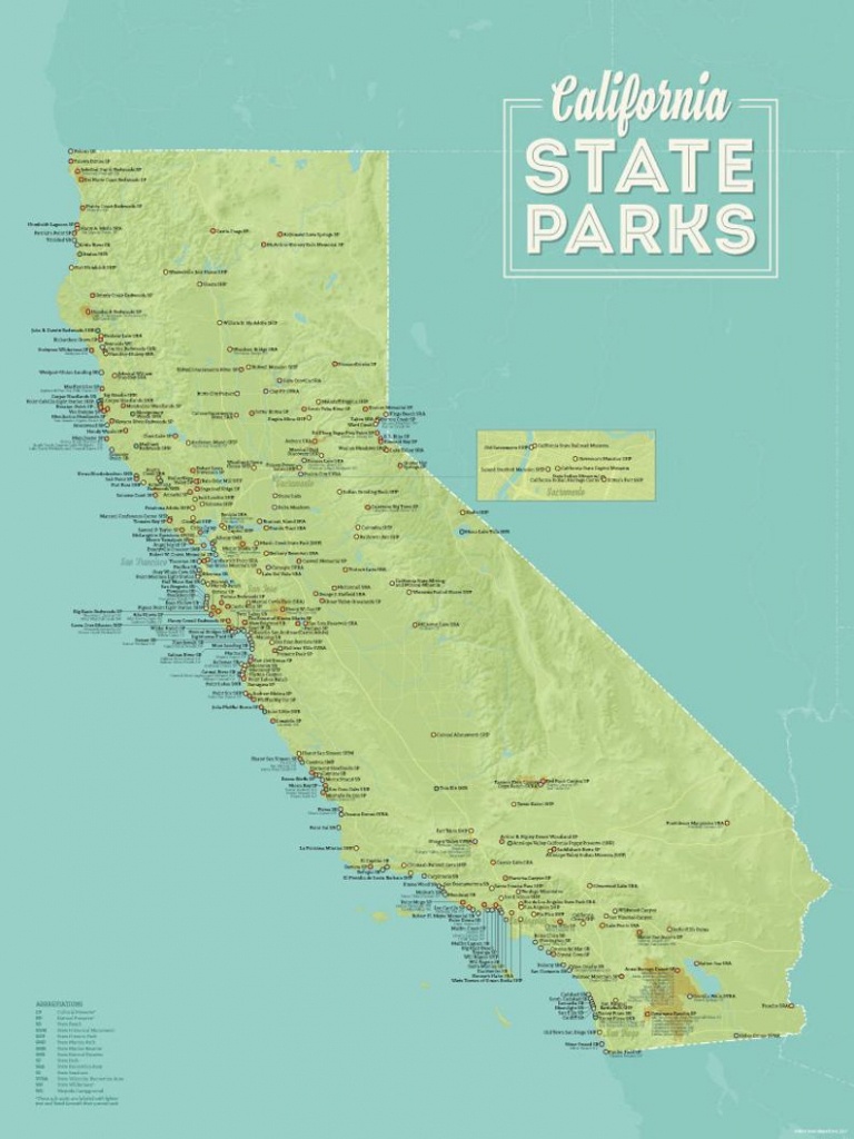 California State Parks Map 18X24 Poster | Etsy - California Map Poster
