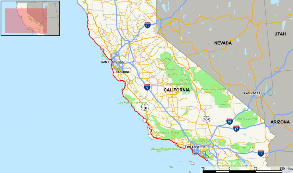 California State Route 1 - Wikipedia - California Coastal Highway Map