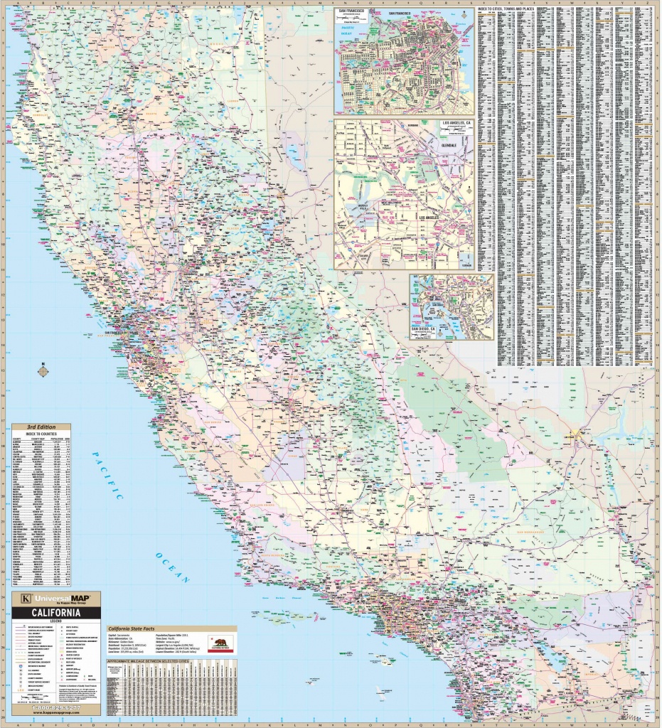 California State Wall Map – Kappa Map Group - Northern California Wall Map