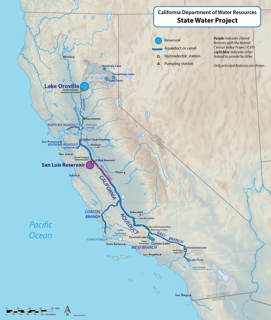 California State Water Project - Wikipedia - California Waterways Map